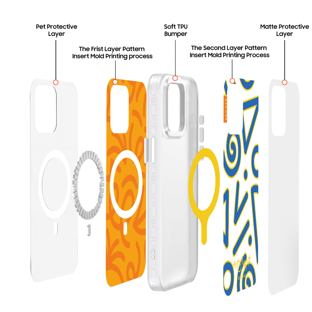 Vibrant Orange - IPhone Matte Shockproof Case