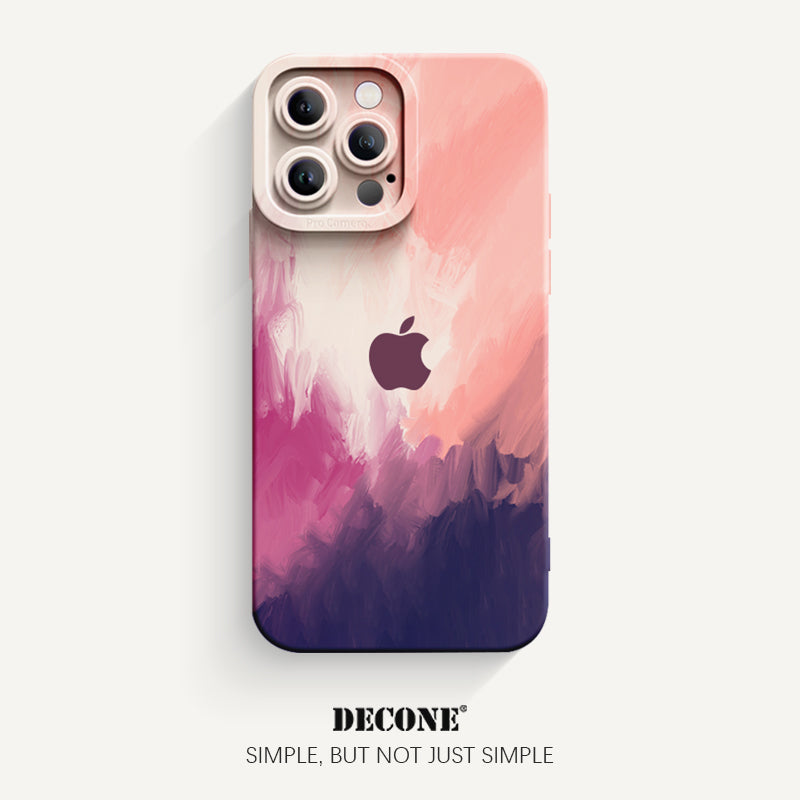 iPhone 14 Series Watercolor Series Pupil Liquid Silicone Phone