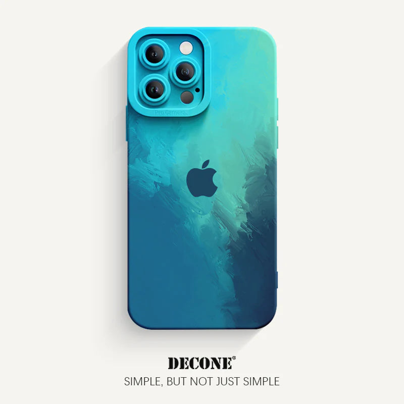 Decone】iPhone 13 series  Watercolor Liquid Silicone Phone Case