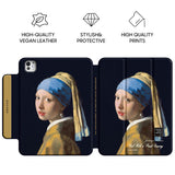 Girl with a Pearl Earring - Leather Magnetic iPad Case