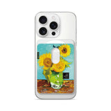 Vase with Three Sunflowers - Matte Wallet MagSafe Compatible