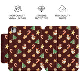 Enjoying Snacks - Leather Magnetic iPad Case