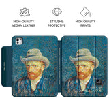 Self-Portrait with Grey Felt Hat - Leather Magnetic iPad Case