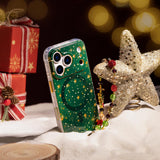 Gold Chain Crystal Wrist Strap - Christmas Tree