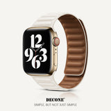 Apple Watch Series | Leather Link Magnetic Strap