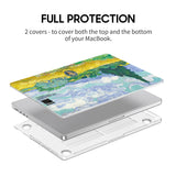 Wheat Field with Cypresses - Clear MacBook Case