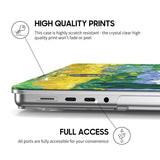 Wheat Field with Cypresses - Clear MacBook Case