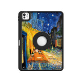 Cafe Terrace at Night - Leather Magnetic iPad Case