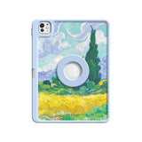 Wheat Field with Cypresses - Leather Magnetic iPad Case