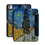 Road with Cypress and Star - Leather Magnetic iPad Case