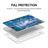 Blue Water Lilies and Willow - Clear MacBook Case