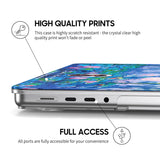 Blue Water Lilies and Willow - Clear MacBook Case