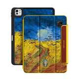 Wheat Field with Crows - Leather Magnetic iPad Case