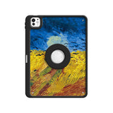 Wheat Field with Crows - Leather Magnetic iPad Case