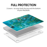 Water Lilies (Turquoise) - Clear MacBook Case