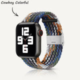Apple Watch Series | Colorful Nylon Braided Watch Strap (Watch clasp series)