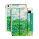 Green Wheat Fields, Auvers - Leather Magnetic iPad Case