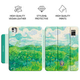 Green Wheat Fields, Auvers - Leather Magnetic iPad Case