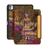 Pathway in Monet's Garden at Giverny - Leather Magnetic iPad Case
