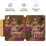 Pathway in Monet's Garden at Giverny - Leather Magnetic iPad Case