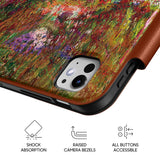 Pathway in Monet's Garden at Giverny - Leather Magnetic iPad Case