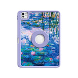 Blue Water Lilies and Willow - Leather Magnetic iPad Case