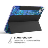 Blue Water Lilies and Willow - Leather Magnetic iPad Case