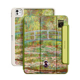 Bridge Over a Pond of Water Lilies - Leather Magnetic iPad Case