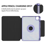 Water Lilies (Purple) - Leather Magnetic iPad Case