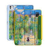 The Artist's Garden at Vetheuil - Leather Magnetic iPad Case