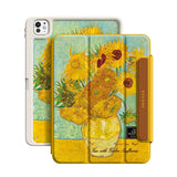 Vase with Twelve Sunflowers - Leather Magnetic iPad Case