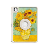 Vase with Twelve Sunflowers - Leather Magnetic iPad Case