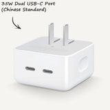 Power Adapter Series | 35W Dual USB-C Port Power Adapter (Chinese standard)