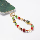 Gold Chain Crystal Wrist Strap - Christmas Tree