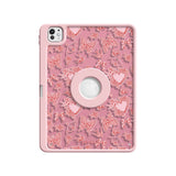 Pink Romance - Leather Magnetic iPad Case