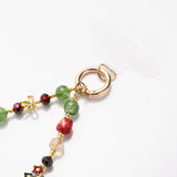 Gold Chain Crystal Wrist Strap - Christmas Tree