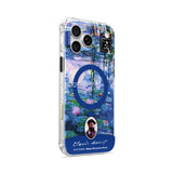 Blue Water Lilies and Willow - iPhone Case