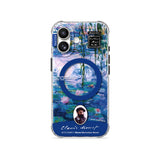 Blue Water Lilies and Willow - iPhone Case