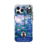 Blue Water Lilies and Willow - iPhone Case