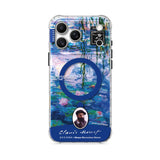 Blue Water Lilies and Willow - iPhone Case
