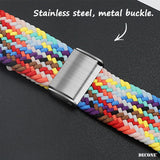 Apple Watch Series | Colorful Nylon Braided Watch Strap (Watch clasp series)