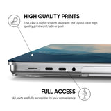 Beige Blue - Clear MacBook Case