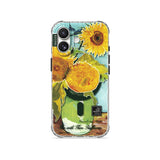 Vase with Three Sunflowers - iPhone Case