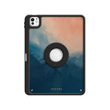 Beige Blue - Leather Magnetic iPad Case