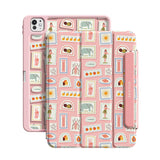 Pink Shard - Leather Magnetic iPad Case