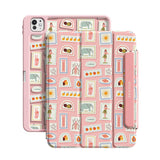 Pink Shard - Leather Magnetic iPad Case