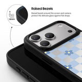 Blue Flowers - Flex Mirror iPhone Case