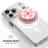 Peach Heart - Tough Magnetic Grip Stand
