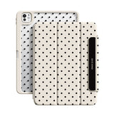 Black White - Leather Magnetic iPad Case
