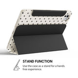 Black White - Leather Magnetic iPad Case